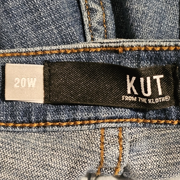 Kut From The Kloth Lauren Straight Leg Crop Jeans Blue Size 20W - Picture 8 of 12
